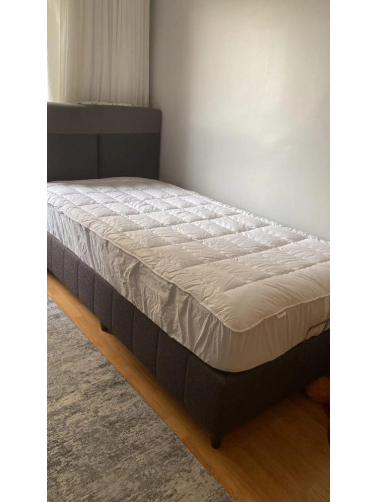 Tek Kişilik Yün Yatak Koruyucu Ped 100x200 cm 